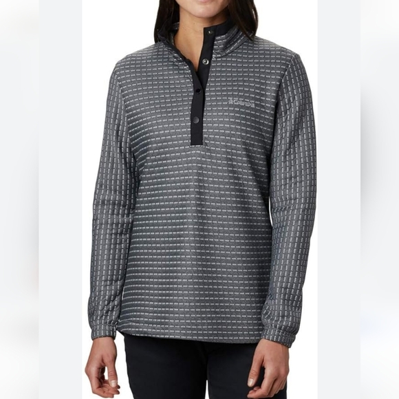 Columbia Saturday Trail Pullover Fleece Snap Neck Pink Textured Medium - Picture 11 of 11